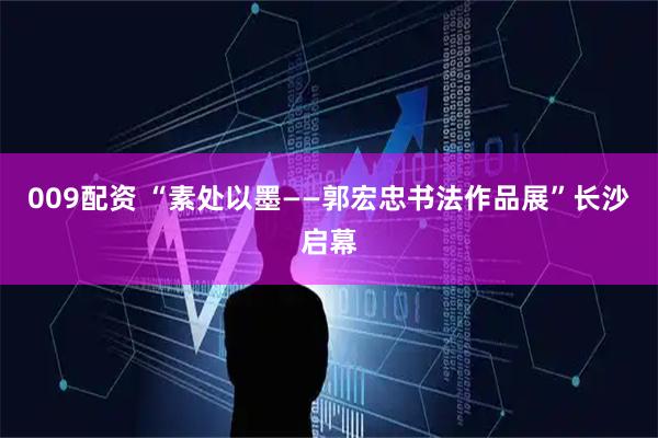 009配资 “素处以墨——郭宏忠书法作品展”长沙启幕